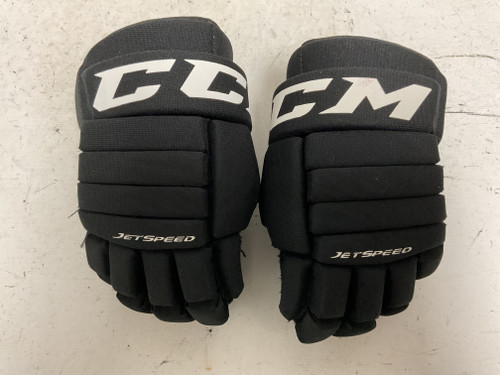 Vist Large View of Product Image Which is Used CCM JETSPEED FT455 Junior Gloves Black 12"