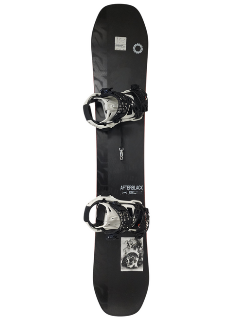 Vist Large View of Product Image Which is Used K2 Afterblack Mens Snowboard 153cm with Nidecker OG Supermatic Bindings (Size Large)