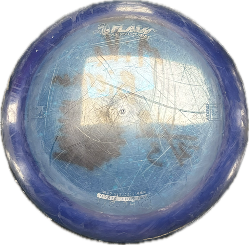 Vist Large View of Product Image Which is Used ELITE Z FLASH Disc Golf Driver Navy Blue