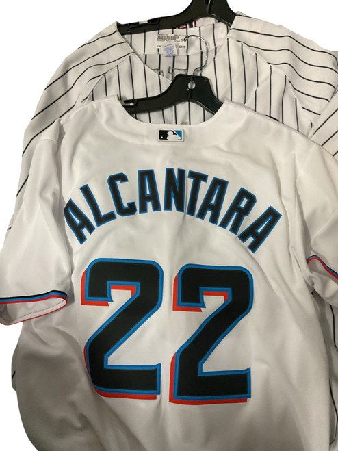 Vist Large View of Product Image Which is Used Nike NIKE MIAMI MARLINS ALCANTRA BB/SB Jersey White LG