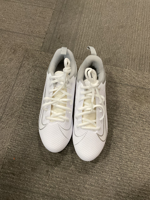 Vist Large View of Product Image Which is Used Nike HUARACHE Jr FB Cleats White Junior 04.5