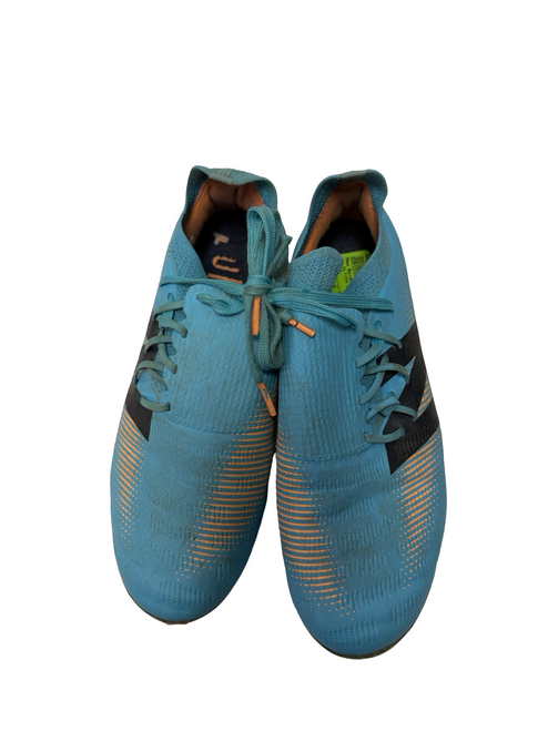 Vist Large View of Product Image Which is Used New Balance FURON DESTROY FG V7+ SF2FS75 Mens Soccer Cleats Carolina Blue Size 7.5
