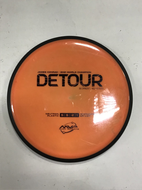 Vist Large View of Product Image Which is Used MVP NEUTRON DETOUR Disc Golf Mid Range Orange 177g