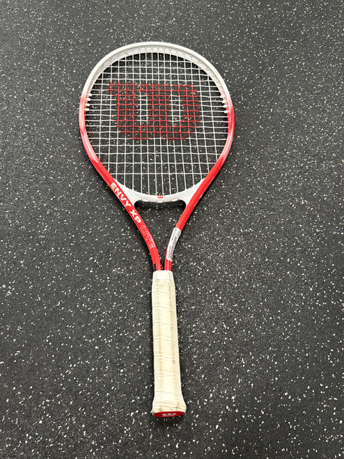 Vist Large View of Product Image Which is Used Wilson ENVY XP LITE Adult Tennis Racquet White Unknown