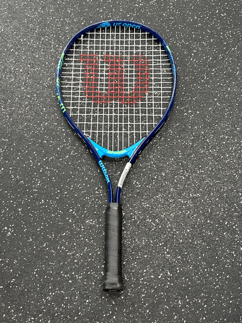 Vist Large View of Product Image Which is Used Wilson 21 US OPEN Junior Tennis Racquet Royal Blue 21"