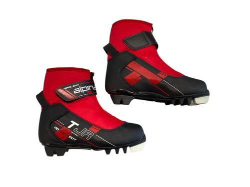 Vist Large View of Product Image Which is Used Alpina Boys NNN XC Ski Boots Red YT-12