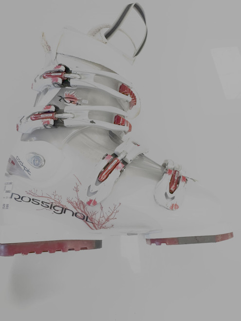 Vist Large View of Product Image Which is Used Rossignol ZEN 8 Girls DH Ski Boot White 235 MP - J05.5 - W06.5