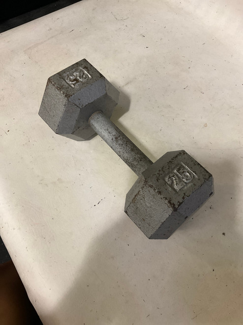 Vist Large View of Product Image Which is Used Hex Dumbbell (Each) 25 lb