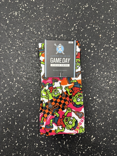 Vist Large View of Product Image Which is Lacrosee unlimited Game Day Lacrosse Socks Lg/Xl