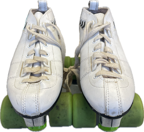 Vist Large View of Product Image Which is Used 4 WHEEL Senior Roller Quad Skates White Senior 5