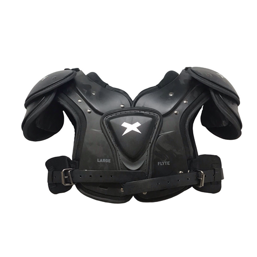 Vist Large View of Product Image Which is Used Xenith FLYTE FB Shoulder Pads Black LG