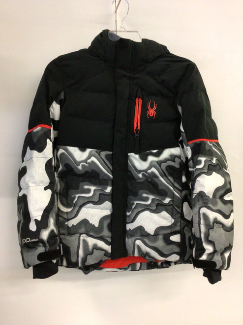 Vist Large View of Product Image Which is Used Spyder Outerwear Heavy Jacket Y Black And White MD