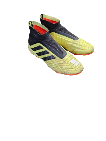 Vist Large View of Product Image Which is Used Adidas Soccer Cleats Yellow Junior 04
