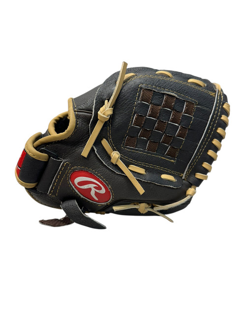 Vist Large View of Product Image Which is Used Rawlings HIGHLIGHT BB/SB Glove RH Throw Brown 10"