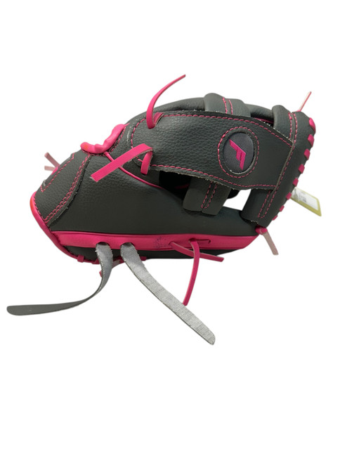 Vist Large View of Product Image Which is Used Franklin 22703-9.5 RH Throw Fastpitch Gloves Graphite And Pink 9 1/2"