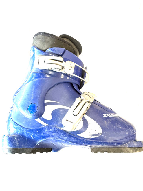 Vist Large View of Product Image Which is Used Salomon PERFORMA T2 Boys DH Ski Boot Royal Blue 190 MP - Y12