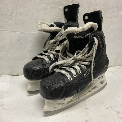 Vist Large View of Product Image Which is Used Bauer NEXUS 400 Intermediate Hockey Skate Black And Gold Intermediate 6.0