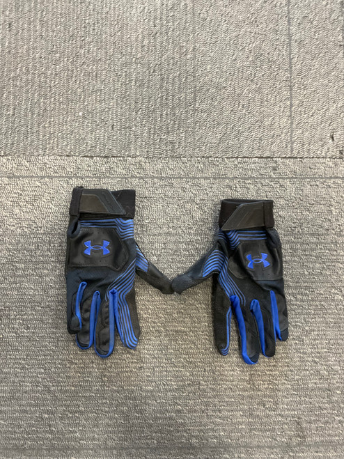 Vist Large View of Product Image Which is Used Under Armour CLEAN UP BB/SB Batting Gloves Black MD