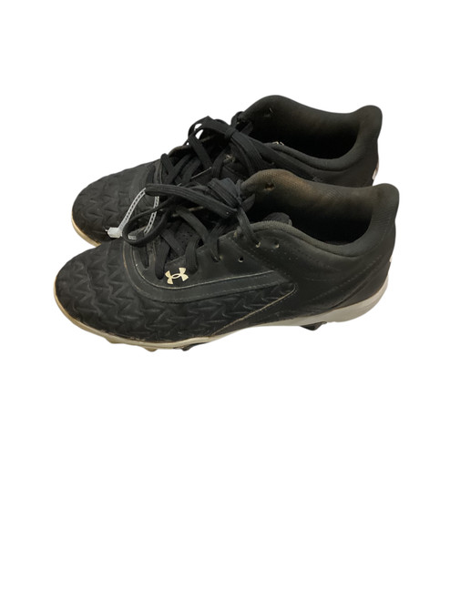 Vist Large View of Product Image Which is Used Under Armour BASEBALL CLEATS BLACK BB/SB Cleats Black Junior 03.5