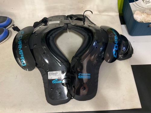 Vist Large View of Product Image Which is Used Champro SCORPION XL FB Shoulder Pads Black XL