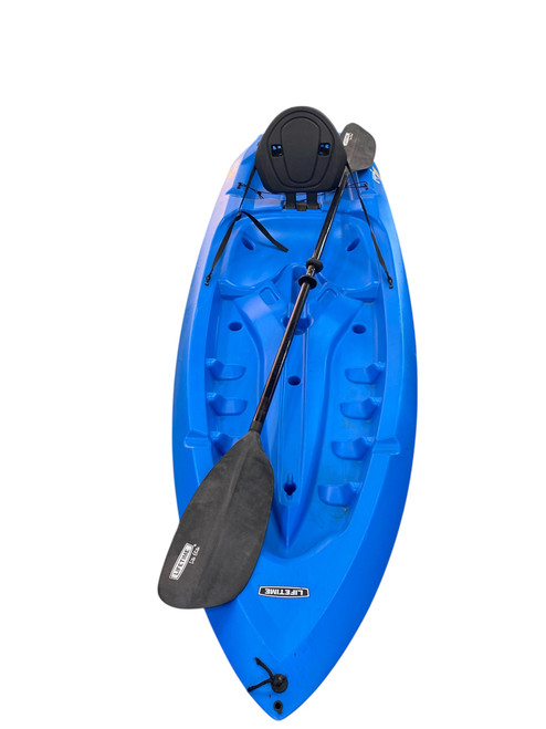 Vist Large View of Product Image Which is Used Lifetime LOTUS KAYAK WITH PADDLE Kayak Royal Blue 8Ft