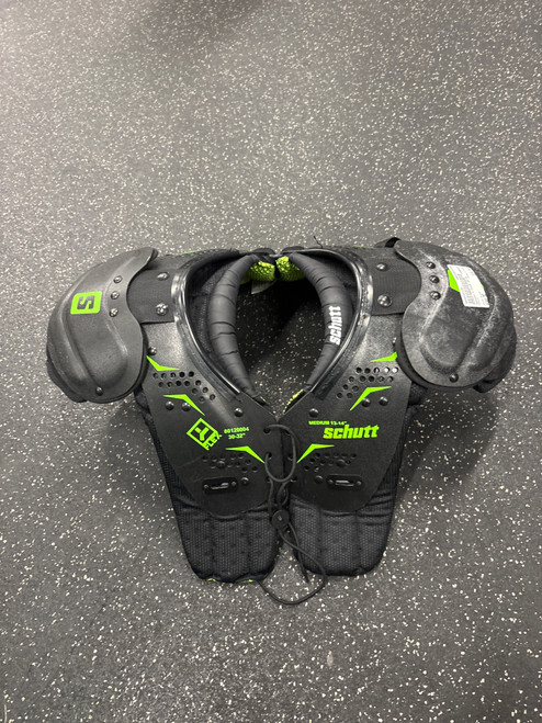 Vist Large View of Product Image Which is Used Schutt Y FLEX FB Shoulder Pads Black MD