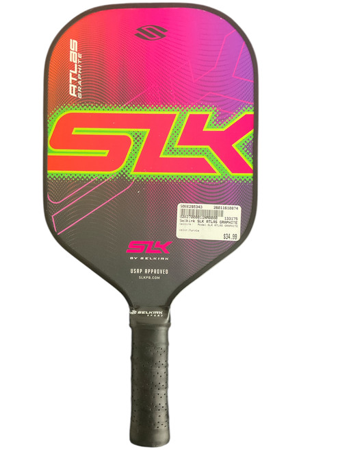 Vist Large View of Product Image Which is Used Selkirk SLK ATLAS GRAPHITE Pickleball Racquet Purple