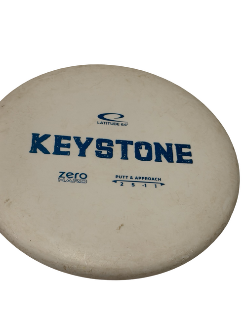 Vist Large View of Product Image Which is Used Latitude 64 KEYSTONE Zero Hard Disc Golf Putter White 174g