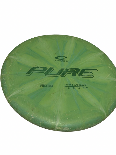Vist Large View of Product Image Which is Used Latitude 64 PURE RETRO Disc Golf Putter Green 174g