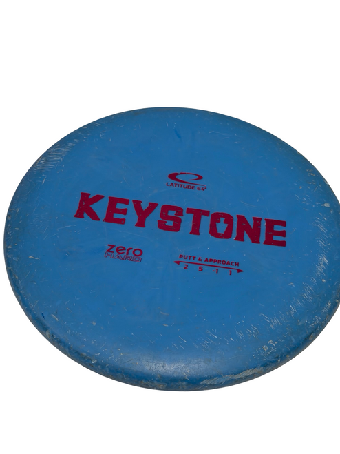 Vist Large View of Product Image Which is Used Latitude 64 KEYSTONE Zero Hard Disc Golf Putter Royal Blue 176g
