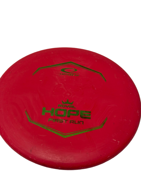 Vist Large View of Product Image Which is Used Latitude 64 ROYAL HOPE FIRST RUN Disc Golf Putter Red 172g