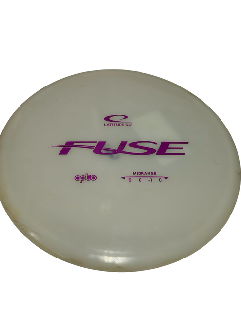 Vist Large View of Product Image Which is Used Latitude 64 FUSE OPTO Disc Golf Mid Range White 178g