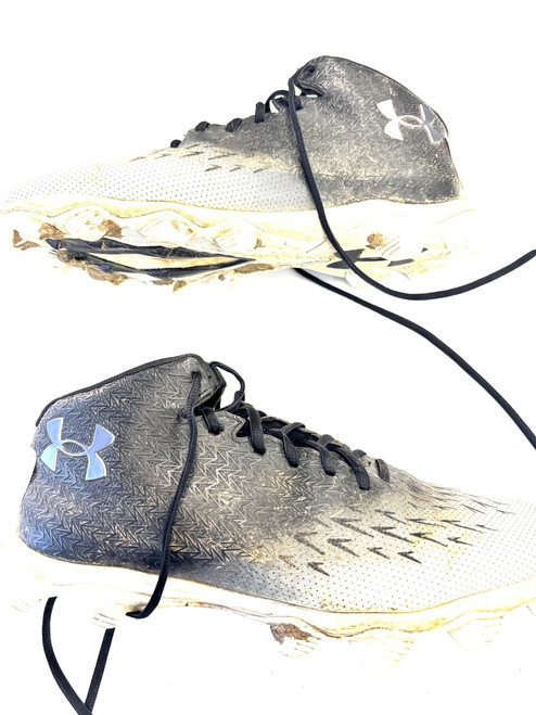 Vist Large View of Product Image Which is Used Under Armour Adult FB Cleats Black Senior 11.5
