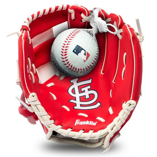 Vist Large View of Product Image Which is New FRANKLIN CARDINALS GLOVE/BALL 9.5"