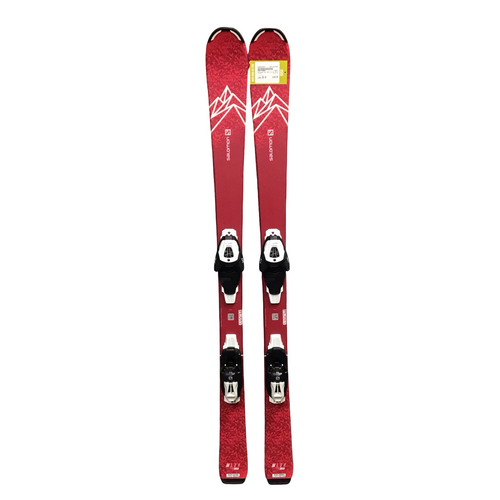 Vist Large View of Product Image Which is Used Salomon LUX Girls DH Ski/Binding Pink 130 cm