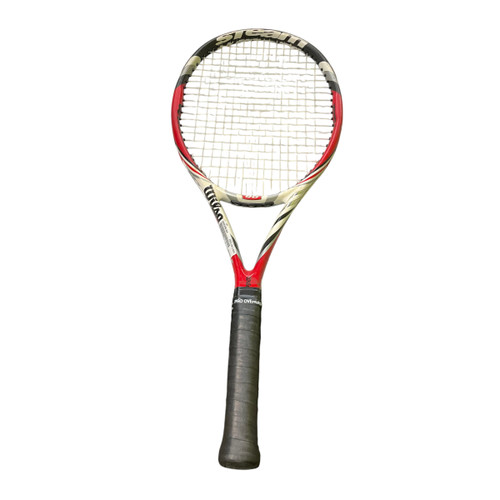 Vist Large View of Product Image Which is Used Wilson STEAM 96 Adult Tennis Racquet Red 4 3/8"