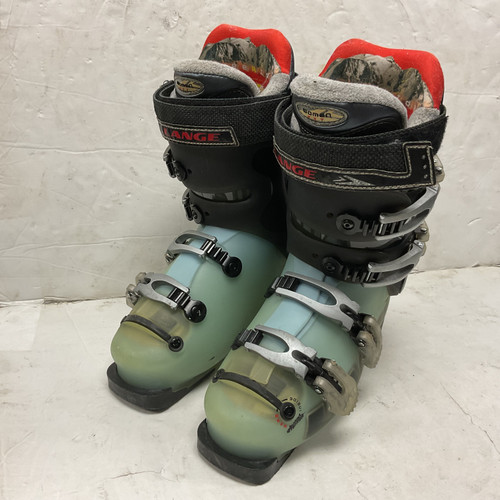 Vist Large View of Product Image Which is Used Lange GRL 80 FR Womens DH Ski Boot Teal 245 MP - M06.5 - W07.5