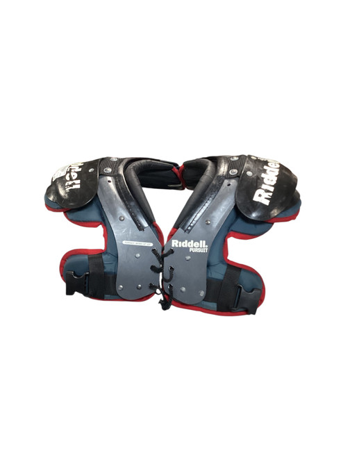 Vist Large View of Product Image Which is Used Riddell PURSUIT FB Shoulder Pads Grey Junior
