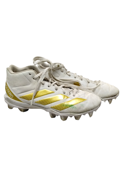 Vist Large View of Product Image Which is Used Adidas ADIZERO BB/SB Cleats White Senior 8