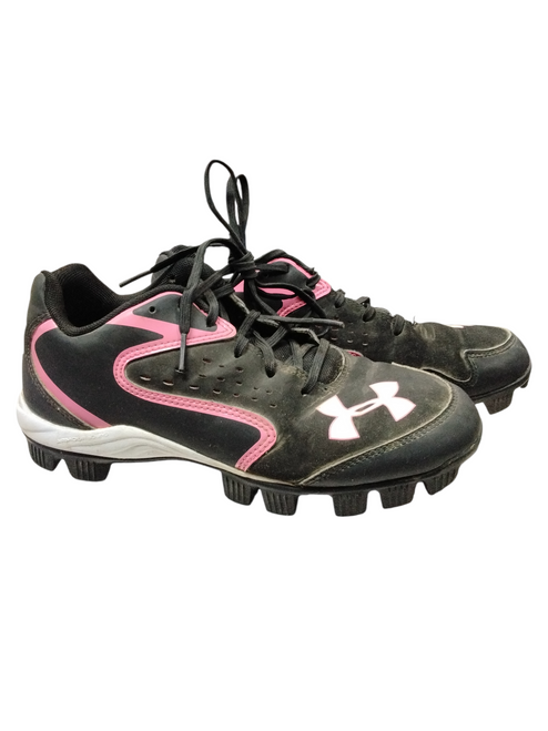 Vist Large View of Product Image Which is Used Under Armour BB/SB Cleats Black Junior 04.5