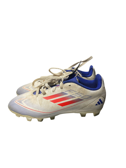 Vist Large View of Product Image Which is Used Adidas Soccer Cleats White Junior 02