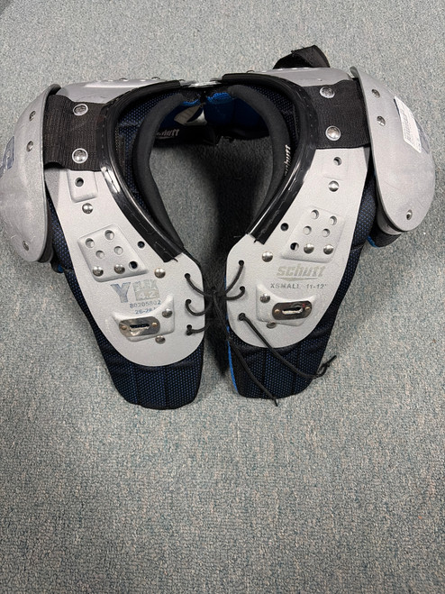Vist Large View of Product Image Which is Used Schutt Y FLEX FB Shoulder Pads Grey XS