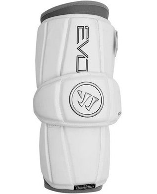 Vist Large View of Product Image Which is New Warrior EVO Lacrosse Arm Pads/Guards White LG