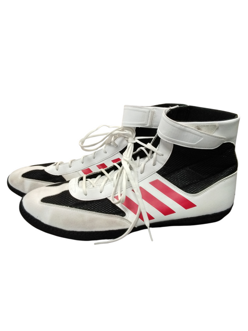 Vist Large View of Product Image Which is Used Adidas Wrestling Shoes White Senior 15