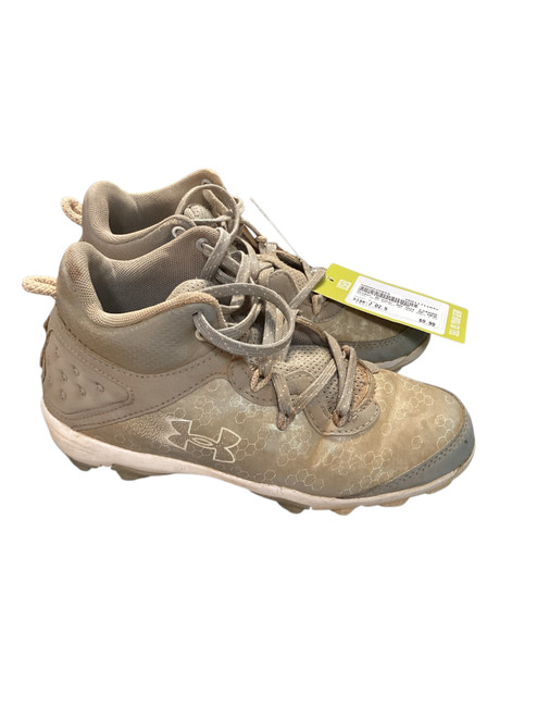 Vist Large View of Product Image Which is Used Under Armour BH OUT OF HERE GREY 2.5Y BB/SB Cleats Grey Junior 02.5