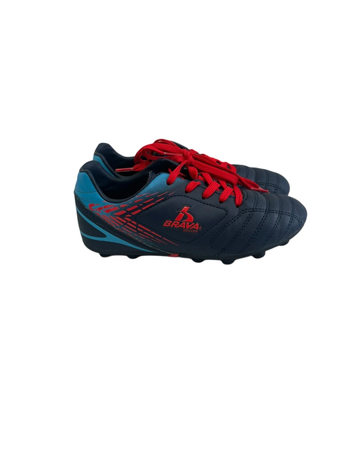 Vist Large View of Product Image Which is Used Brava Jr 1 Soccer Cleats Navy Blue