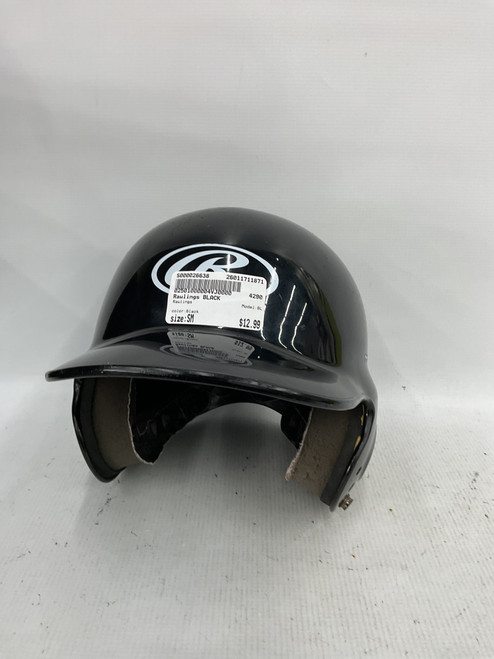 Vist Large View of Product Image Which is Used Rawlings BL Batting Helmet No Mask Black SM