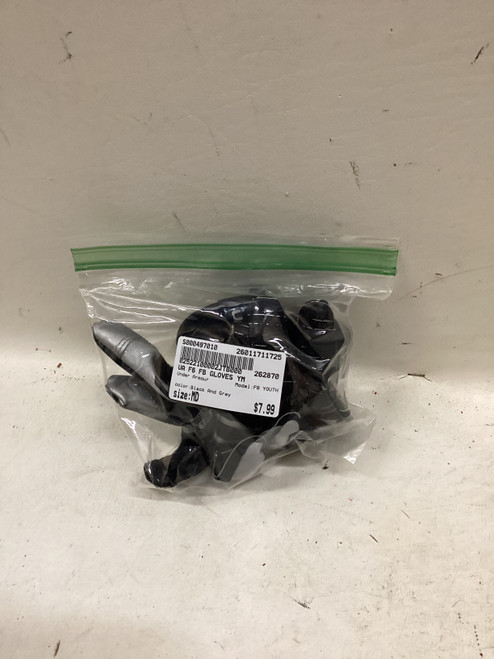 Vist Large View of Product Image Which is Used Under Armour F8 YOUTH FB Gloves Black And Grey MD