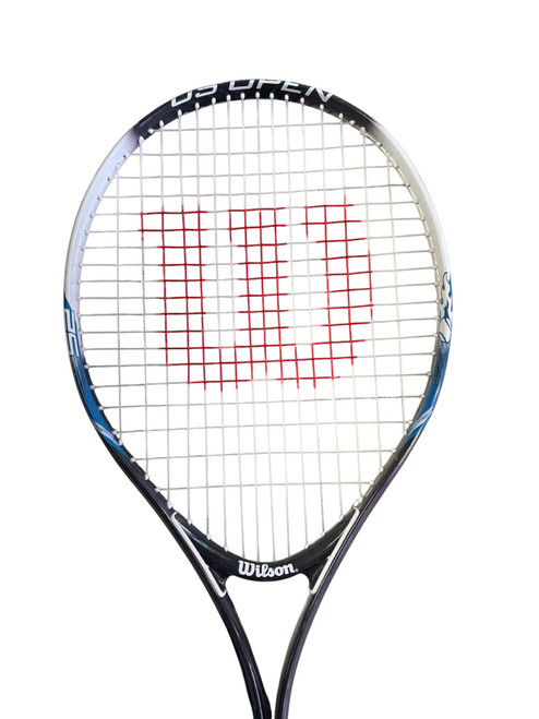 Vist Large View of Product Image Which is Used Wilson US OPEN Adult Tennis Racquet Royal Blue Unknown