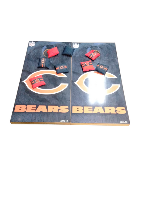 Vist Large View of Product Image Which is Used Chicago Bears Cornhole boards W/ bags